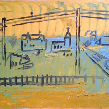 Peinture intitulée "View From Studio Wi…" par Gerald Shepherd F.F.P.S., Œuvre d'art originale, Huile