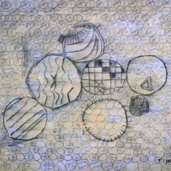 Drawing titled "Tin Cans" by Gerald Shepherd F.F.P.S., Original Artwork, Charcoal