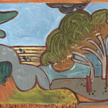 Malerei mit dem Titel "Postcard From An Im…" von Gerald Shepherd F.F.P.S., Original-Kunstwerk, Öl