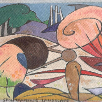 Peinture intitulée "Spontaneous Landsca…" par Gerald Shepherd F.F.P.S., Œuvre d'art originale, Huile