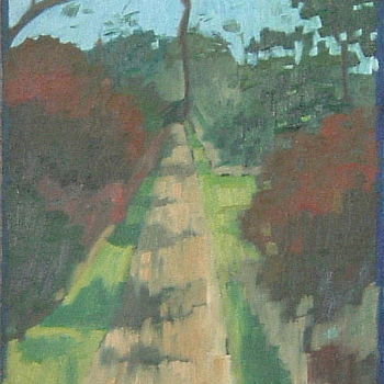 Painting titled "Woodland Ride" by Gerald Shepherd F.F.P.S., Original Artwork, Oil