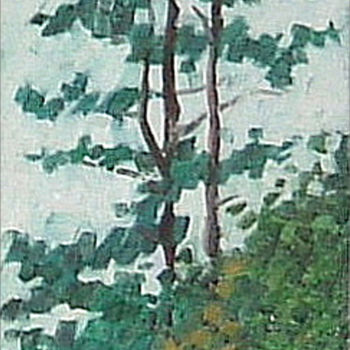 Pittura intitolato "Highcliffe Tree" da Gerald Shepherd F.F.P.S., Opera d'arte originale, Olio