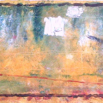 Картина под названием "Valley With Screw I…" - Gerald Shepherd F.F.P.S., Подлинное произведение искусства, Масло