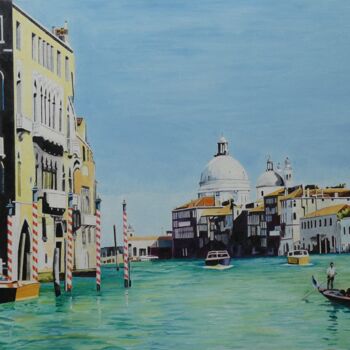 Peinture intitulée "Venise - Le grand c…" par Gérard Baty, Œuvre d'art originale, Huile