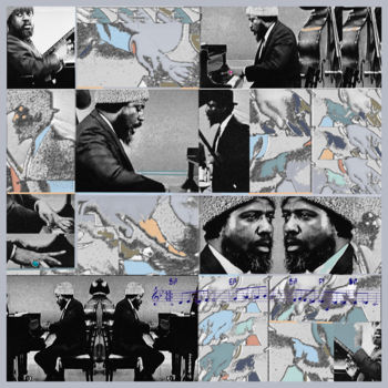 Arte digitale intitolato "Thelonious Monk "Bl…" da Gérard Bertrand, Opera d'arte originale, Fotografia manipolata