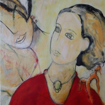 Peinture intitulée "Femme au camée" par Gérard Capron (G.CAPRON), Œuvre d'art originale, Acrylique