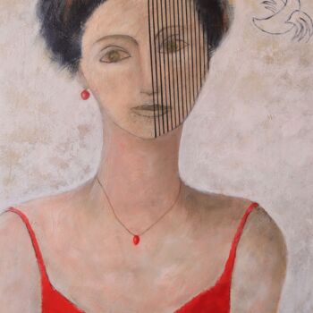 Malerei mit dem Titel "Margherita libre" von Gérard Capron (G.CAPRON), Original-Kunstwerk, Acryl