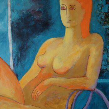 Painting titled "Natacha" by Gérard Capron (G.CAPRON), Original Artwork, Oil