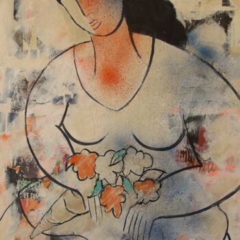 Painting titled "Jane" by Gérard Capron (G.CAPRON), Original Artwork, Acrylic