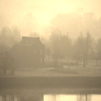 Fotografie getiteld "Matin d'hiver" door Gérard Capron (G.CAPRON), Origineel Kunstwerk, Digitale fotografie Gemonteerd op Al…