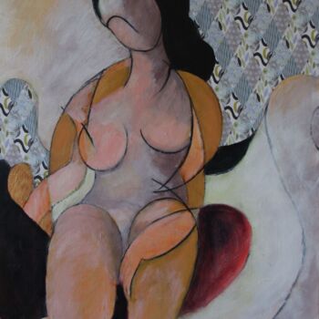 Pintura intitulada "Diane" por Gérard Capron (G.CAPRON), Obras de arte originais, Acrílico