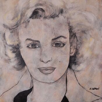 Painting titled "Marilyn" by Gérard Capron (G.CAPRON), Original Artwork, Acrylic