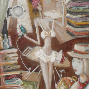 Malerei mit dem Titel "DRESSING" von Gerard Charrier, Original-Kunstwerk, Öl