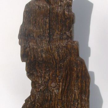 Skulptur mit dem Titel "Trio 20 07" von Gérard Cottereau, Original-Kunstwerk, Holz