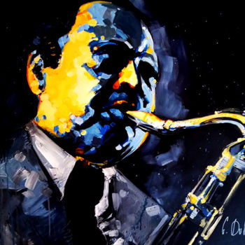 Painting titled "blue note" by Gerard Duboscq, Original Artwork, Acrylic