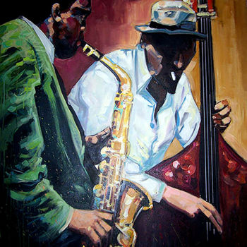 Painting titled "jam session" by Gerard Duboscq, Original Artwork, Acrylic