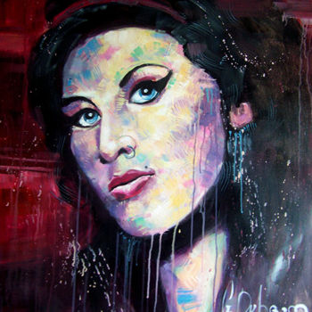 Painting titled "Amy W." by Gerard Duboscq, Original Artwork, Acrylic