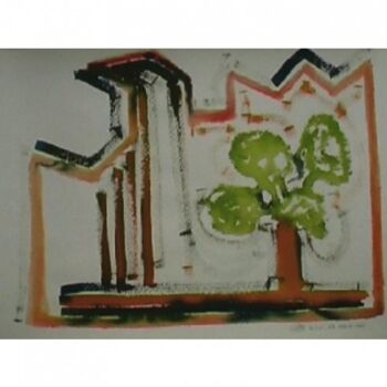 Painting titled "arbre de liberte" by Gerard Elleboudt, Original Artwork