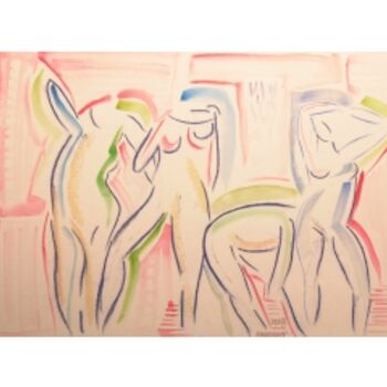 Peinture intitulée "Mouvement dansant" par Gerard Elleboudt, Œuvre d'art originale