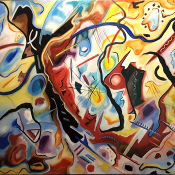 Painting titled "Composition-29" by Gérard Favory, Original Artwork, Oil