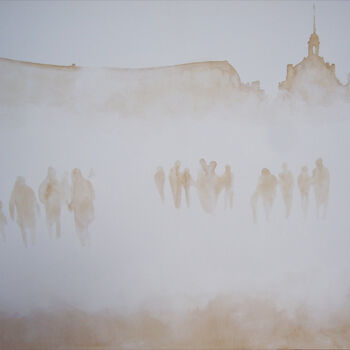 Malarstwo zatytułowany „Bordeaux Mist” autorstwa Gerard Jouannet, Oryginalna praca, Akryl
