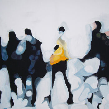 Peinture intitulée "yellow jacket" par Gerard Jouannet, Œuvre d'art originale, Acrylique