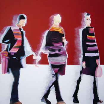 Malerei mit dem Titel "sisters" von Gerard Jouannet, Original-Kunstwerk, Acryl