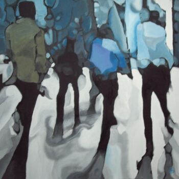 Картина под названием "city ghost 5" - Gerard Jouannet, Подлинное произведение искусства, Акрил