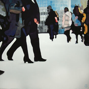 Картина под названием "city 16" - Gerard Jouannet, Подлинное произведение искусства, Акрил