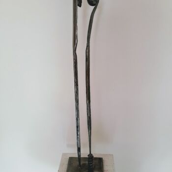 Sculpture intitulée "COMPLICITE AMOUREUSE" par Gerard Lami, Œuvre d'art originale, Métaux