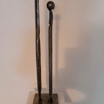Sculpture titled "CONSEIL D'UNE MERE 4" by Gerard Lami, Original Artwork, Metals