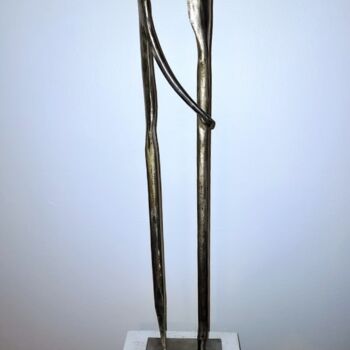 Скульптура под названием "MERVEILLEUSE DECOUV…" - Gerard Lami, Подлинное произведение искусства, Металлы