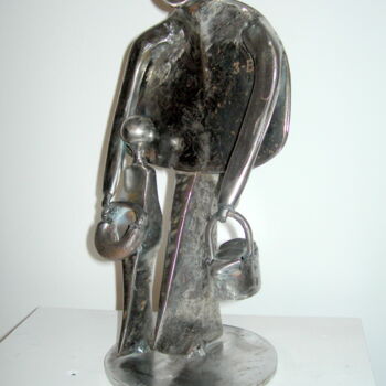 Sculptuur getiteld "JOUR DE MARCHé EN P…" door Gerard Lami, Origineel Kunstwerk, Metalen