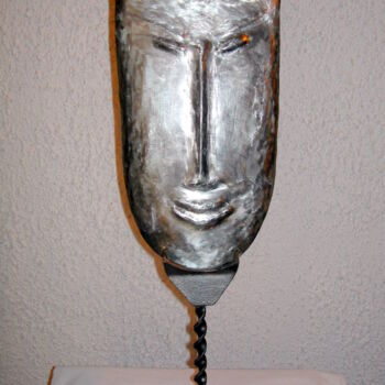 Sculptuur getiteld "TETE DE FEMME - Eth…" door Gerard Lami, Origineel Kunstwerk, Metalen