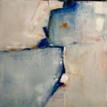 Painting titled "Abstrait 1" by Gerard Leclercq, Original Artwork, Oil Mounted on Wood Stretcher frame