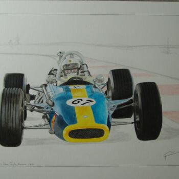 Dibujo titulada "dessin voiture mono…" por Gerard Marteau, Obra de arte original, Lápiz