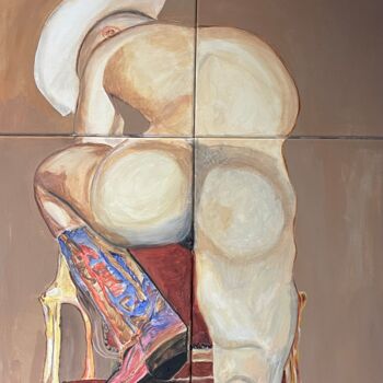 Malerei mit dem Titel "Diego polyptyque" von Gerard Menvussa, Original-Kunstwerk, Acryl