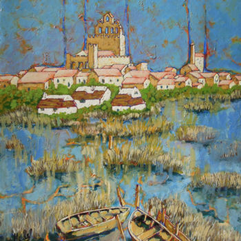 Peinture intitulée "Sainte Marie de la…" par Gérard Michel, Œuvre d'art originale, Acrylique Monté sur Châssis en bois
