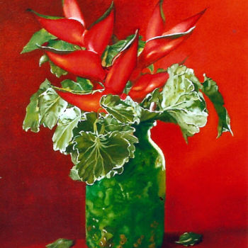 "fleurs des iles" başlıklı Tablo Gerard Monborren tarafından, Orijinal sanat, Petrol