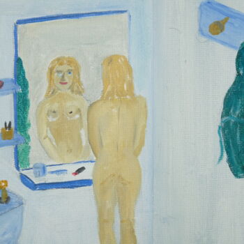 Peinture intitulée "Miroir..." par Gérard Philippe Dolhen, Œuvre d'art originale, Huile