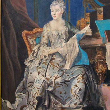 「La Marquise de Pomp…」というタイトルの絵画 Gérard Pinelによって, オリジナルのアートワーク, オイル