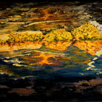 Картина под названием "Lumière noire" - Gérard Pitavy, Подлинное произведение искусства, Акрил
