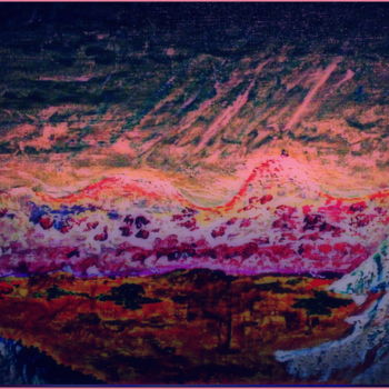 제목이 "Crépuscule hivernal"인 미술작품 Gérard Pitavy로, 원작, 아크릴