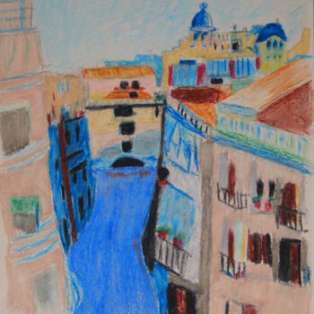 Peinture intitulée "Espagne Pastel A l'…" par Gerard Pompee, Œuvre d'art originale, Pastel