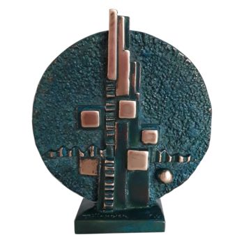 Sculpture titled "Mirage (la porte de…" by Gérard Taillandier, Original Artwork, Bronze