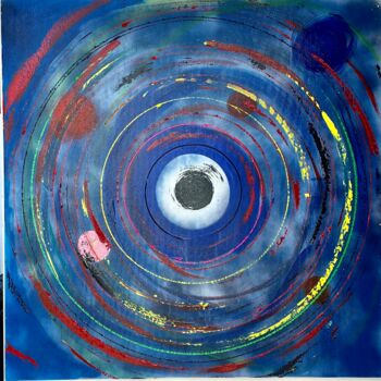 Painting titled "Disc1" by G. Bartist, Original Artwork, Acrylic Mounted on Wood Stretcher frame