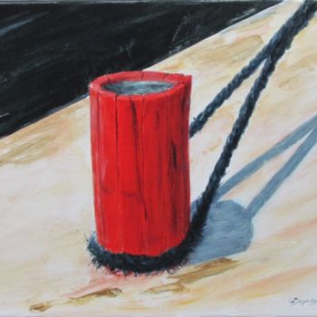 Malerei mit dem Titel "bite d'amarrage" von Gerard Dugardin, Original-Kunstwerk