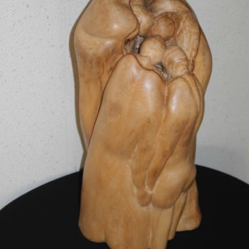 Sculpture titled "Confidences" by Gérard Didier, Original Artwork, Wood