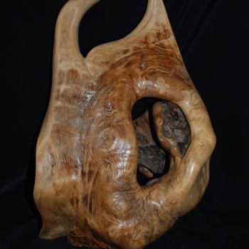 Skulptur mit dem Titel "PASSAGE" von Gérard Didier, Original-Kunstwerk, Holz