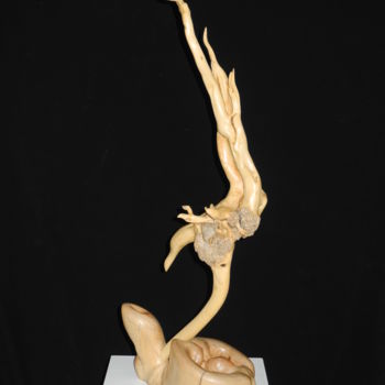 Skulptur mit dem Titel "BUIS" von Gérard Didier, Original-Kunstwerk, Holz